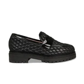 On Move Slip-Resistant Shoes Fantasy: Black Quilted Leather