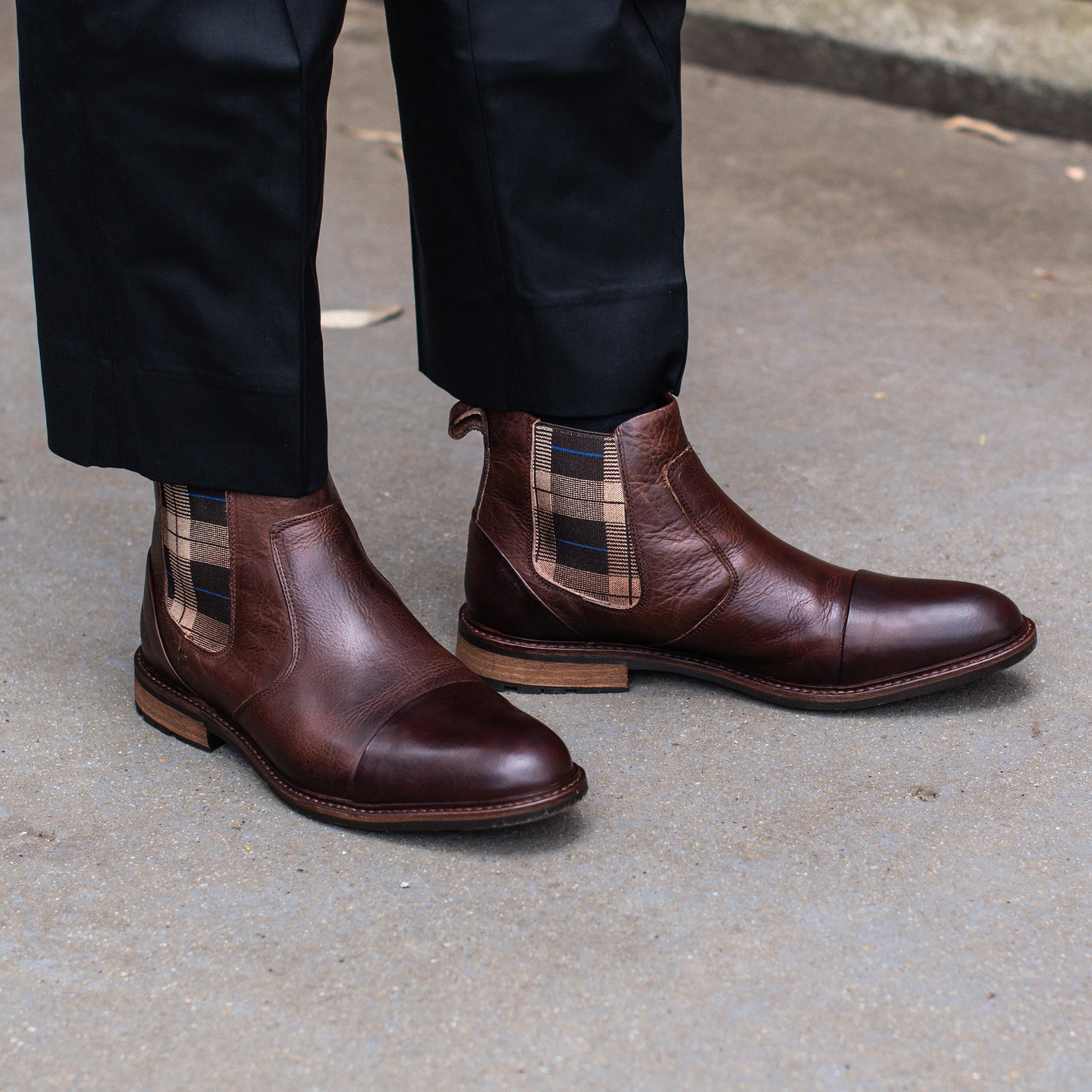 Fargo Chelsea Boots Dark Brown Heavy Duty Comfort Lining Urban Commute