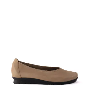 BARENE Taupe Nubuck Chic Comfort Shoes Park Glow