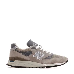 half - size available shoes Breathable Heel Panel New Balance Unisex 998 Grey Made In USA U998GR