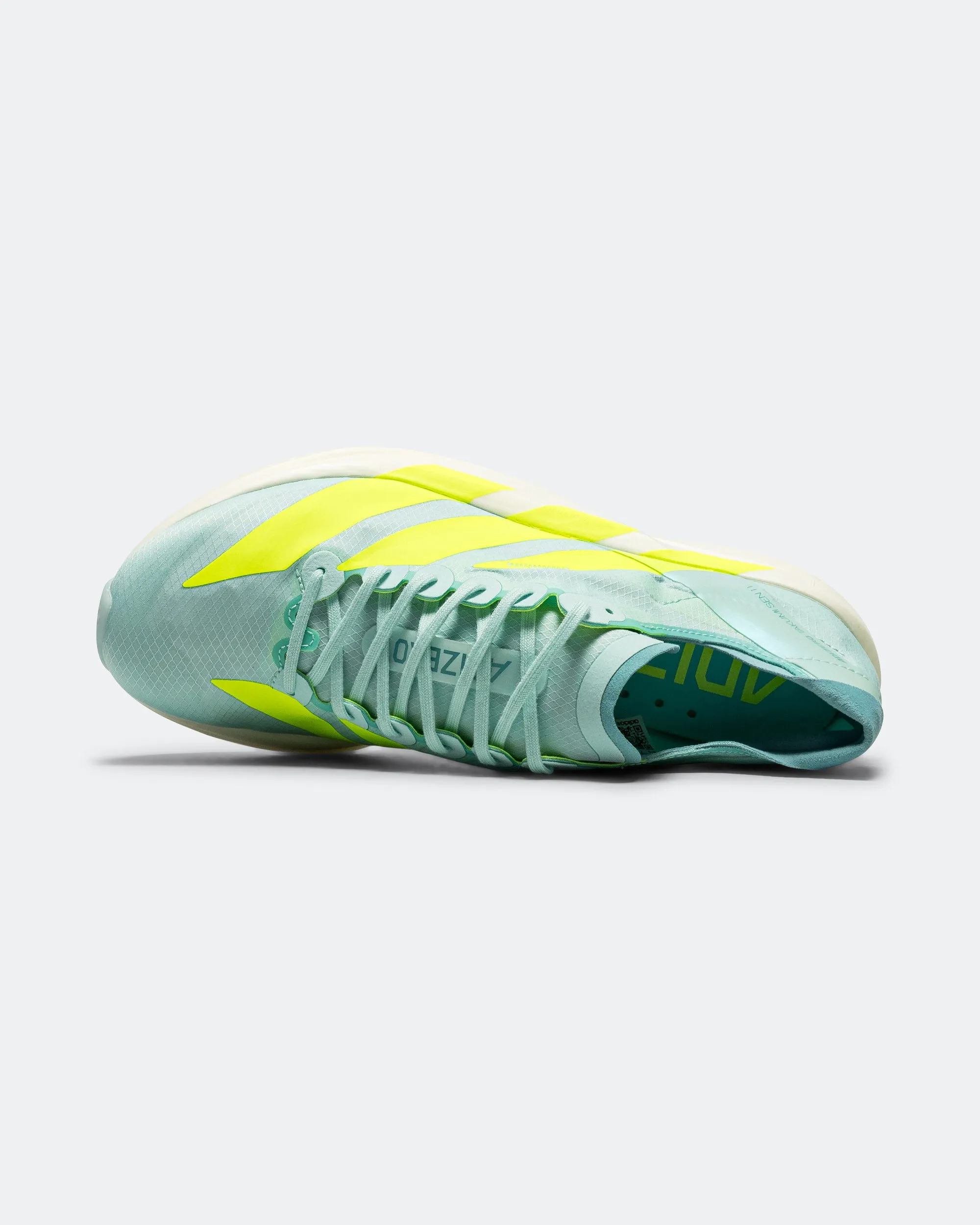 Friend Out Womens Adizero Takumi Sen 11 - Semi Flash Aqua/Lucid Lemon/Flash Aqua