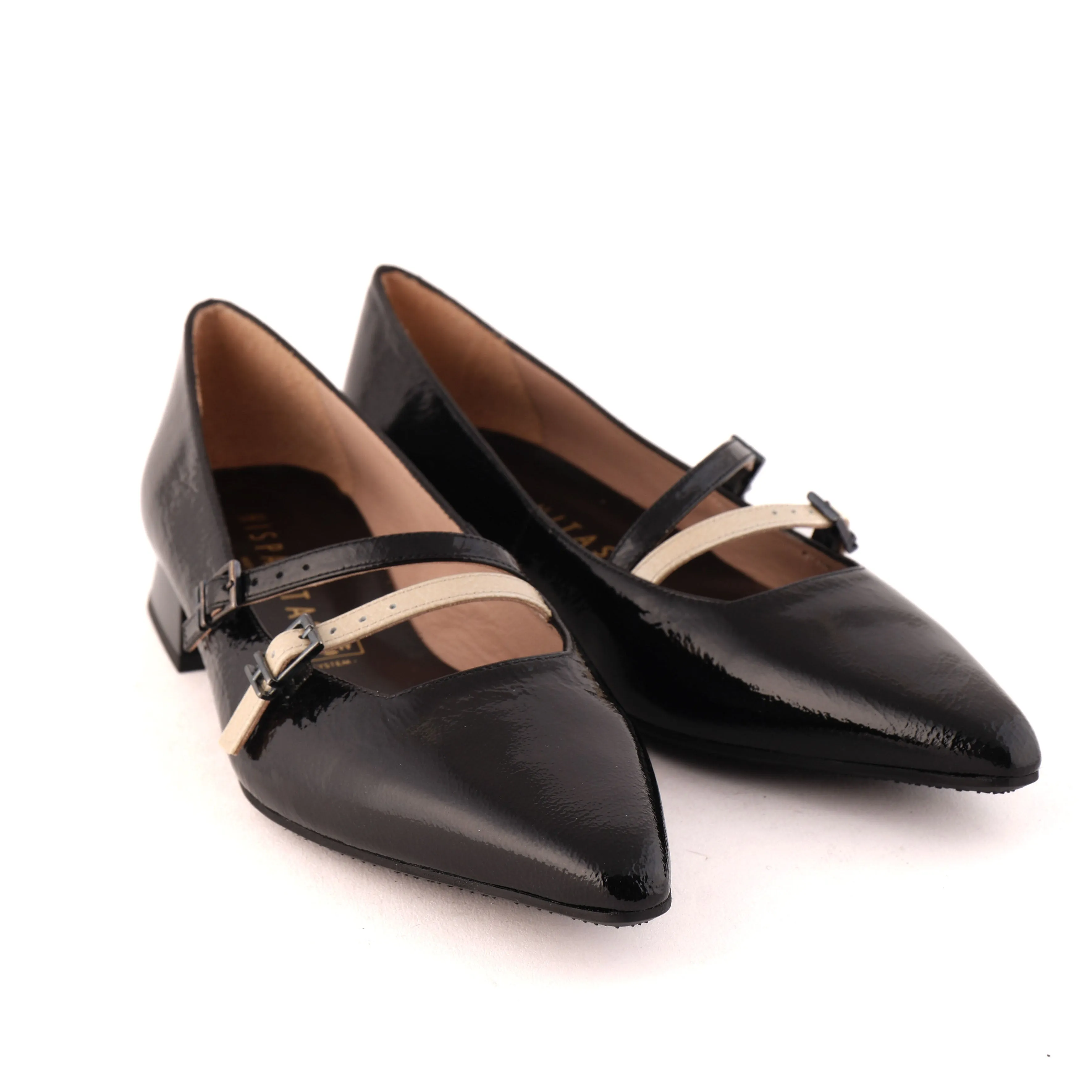 SEBASTIAN Black Patent Zip Closure