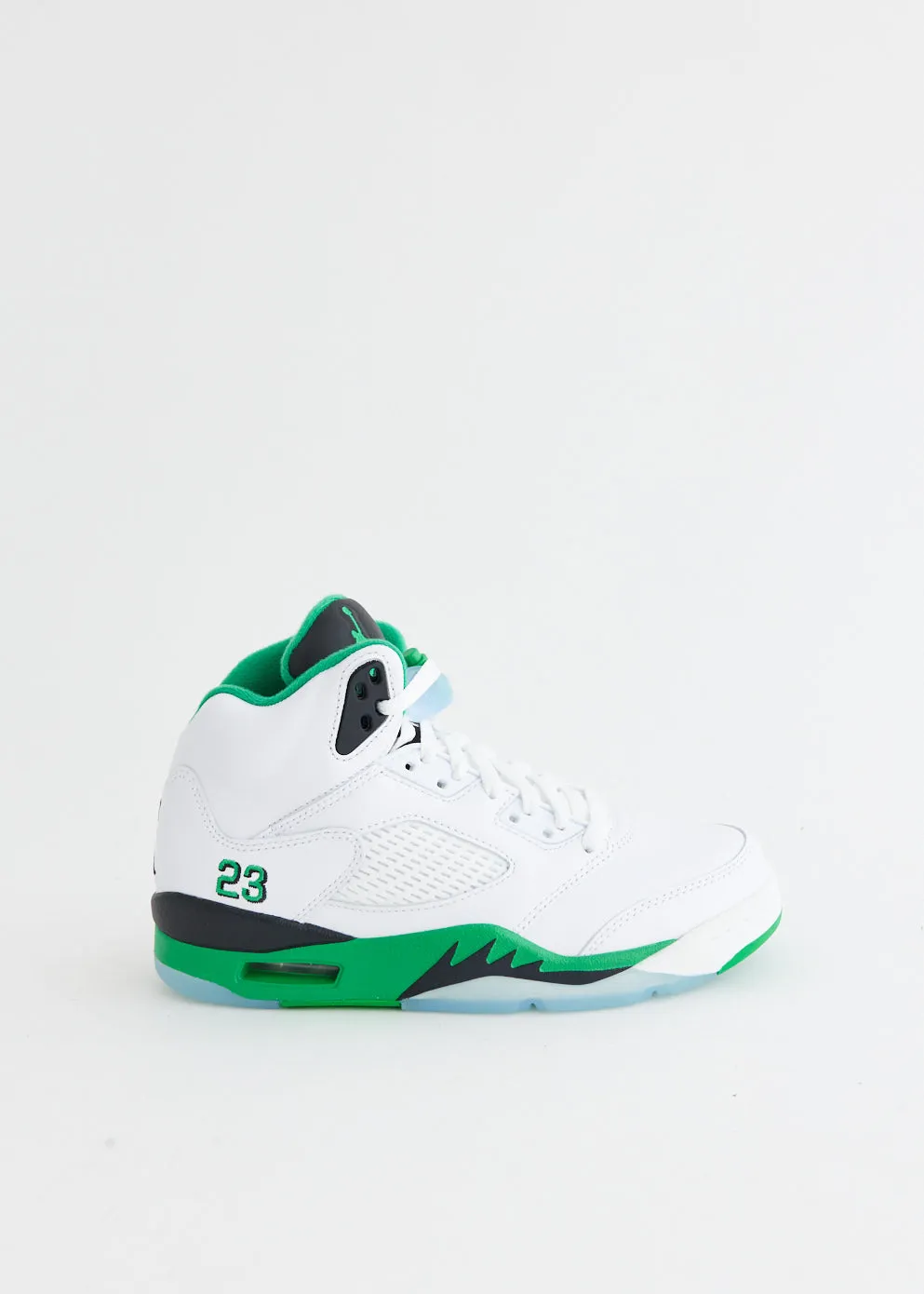 Flat buckle Women's Air Jordan 5 Retro 'Lucky Green' Sneakers