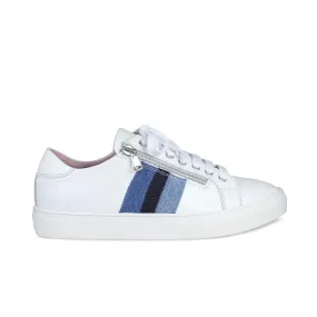Classic Shoes Sprint: White Leather & Multi Denim