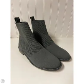 Sustainable Leather Boots Ankle Flats By Eileen Fisher In Grey, Size: 7