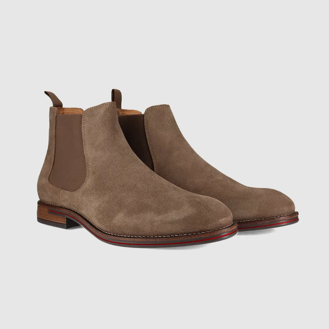 Winner Chelsea Boots Taupe Suede Flexible structure Thermal Core Weekend Camping