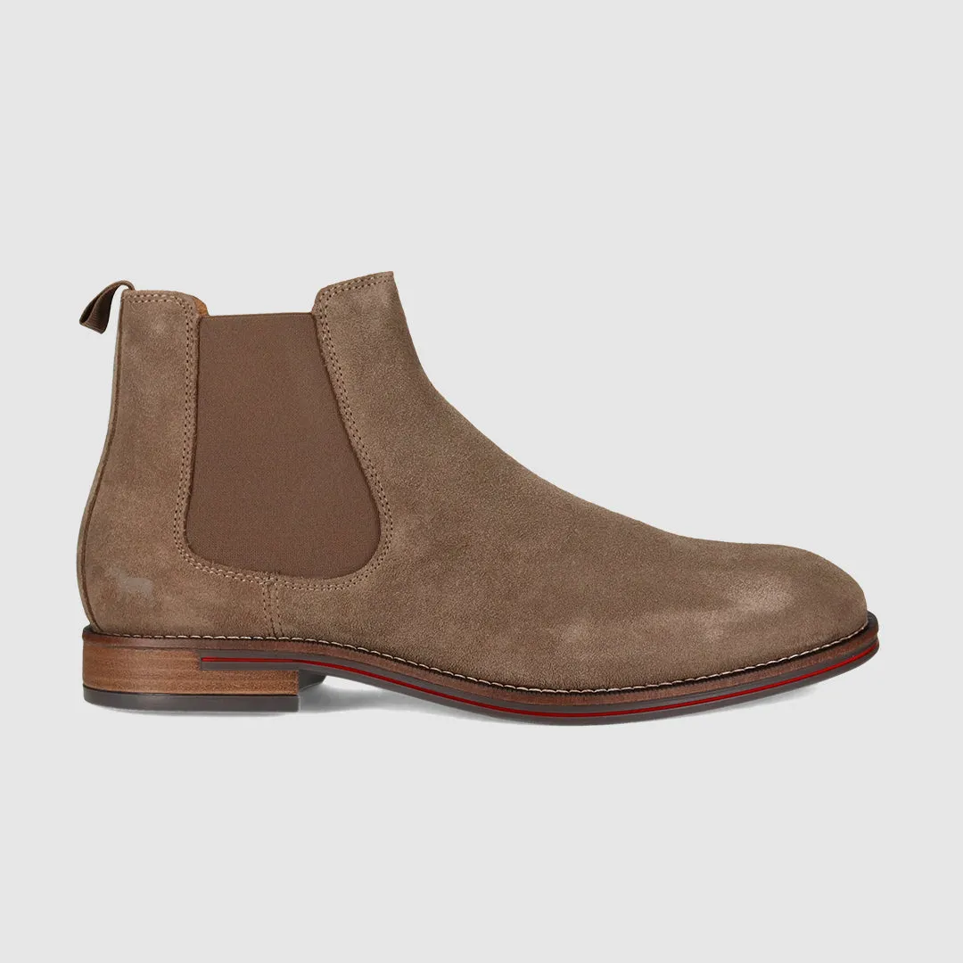 Winner Chelsea Boots Taupe Suede Quick Drying Functional Minimalist All-Season Protection