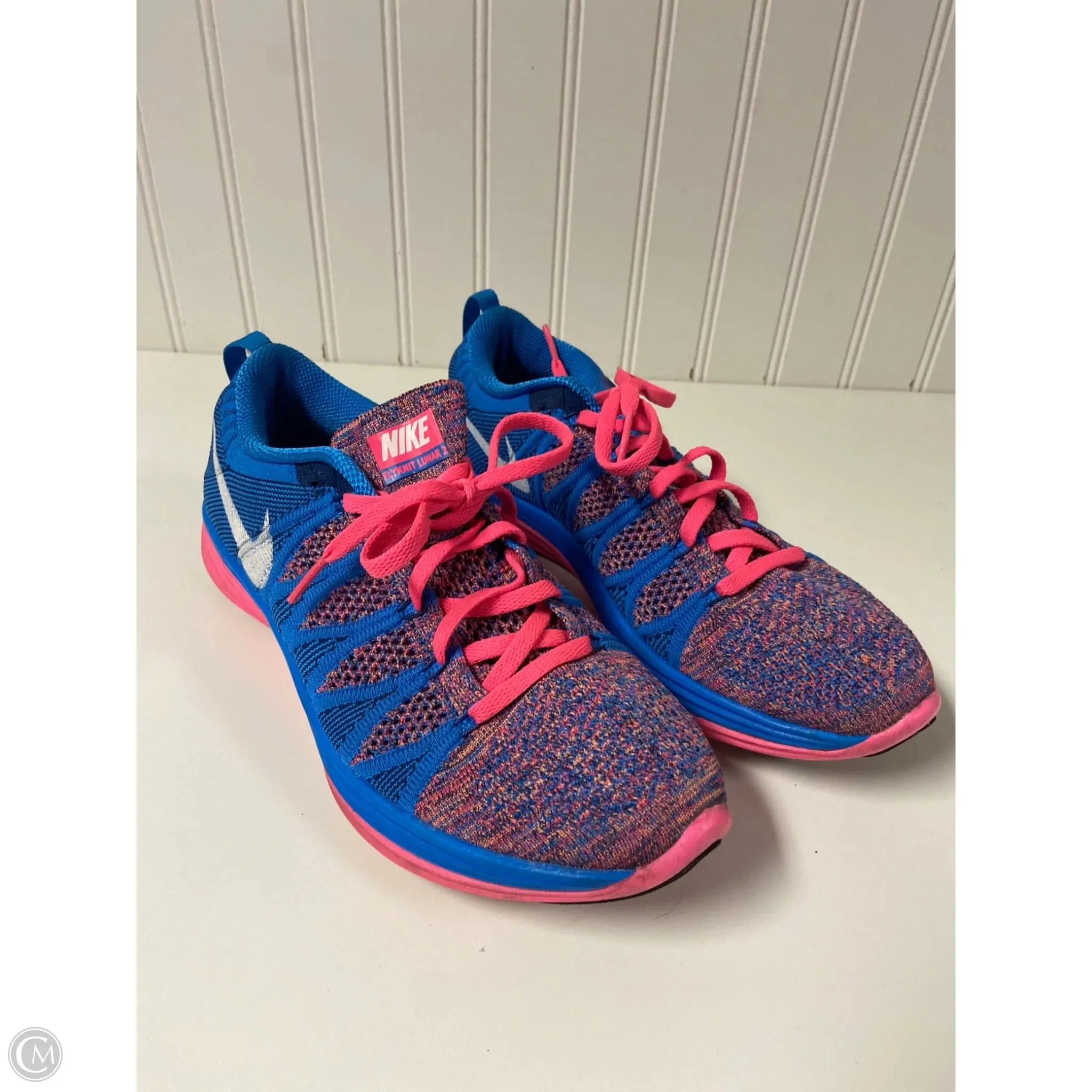 Wear Everyday Shoes Athletic By Nike In Blue & Pink, Size: 8.5