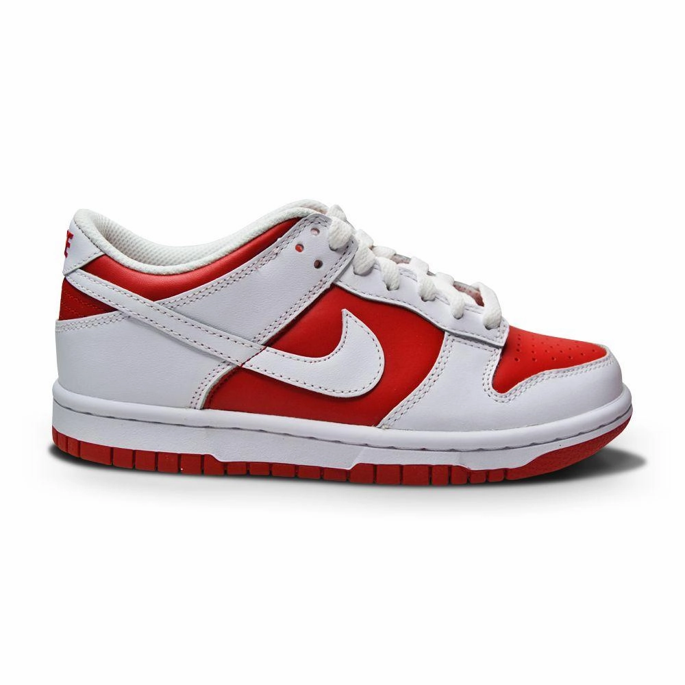 Hexagonal Grip Tread Rockered Outsole Design Nike Dunk Low (GS)  "University Red"