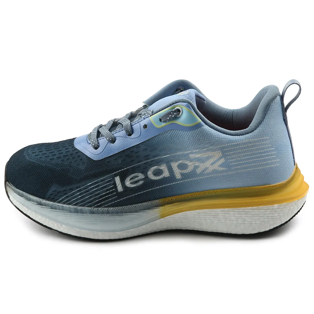 running on a sand track shoes pom - pom - decorated running shoes Leap7x Blue Sports Lacing Running Shoes For Men RWM-02 By Liberty