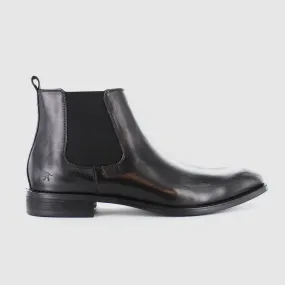 Dawson Chelsea Boots Black All Weather Functional Minimalist Cushioned Step Urban Commute