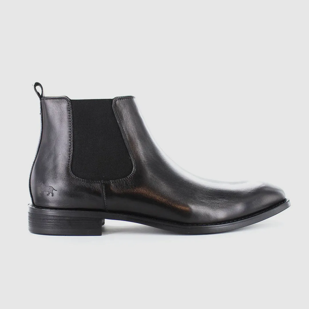 Dawson Chelsea Boots Black All Weather Functional Minimalist Cushioned Step Urban Commute
