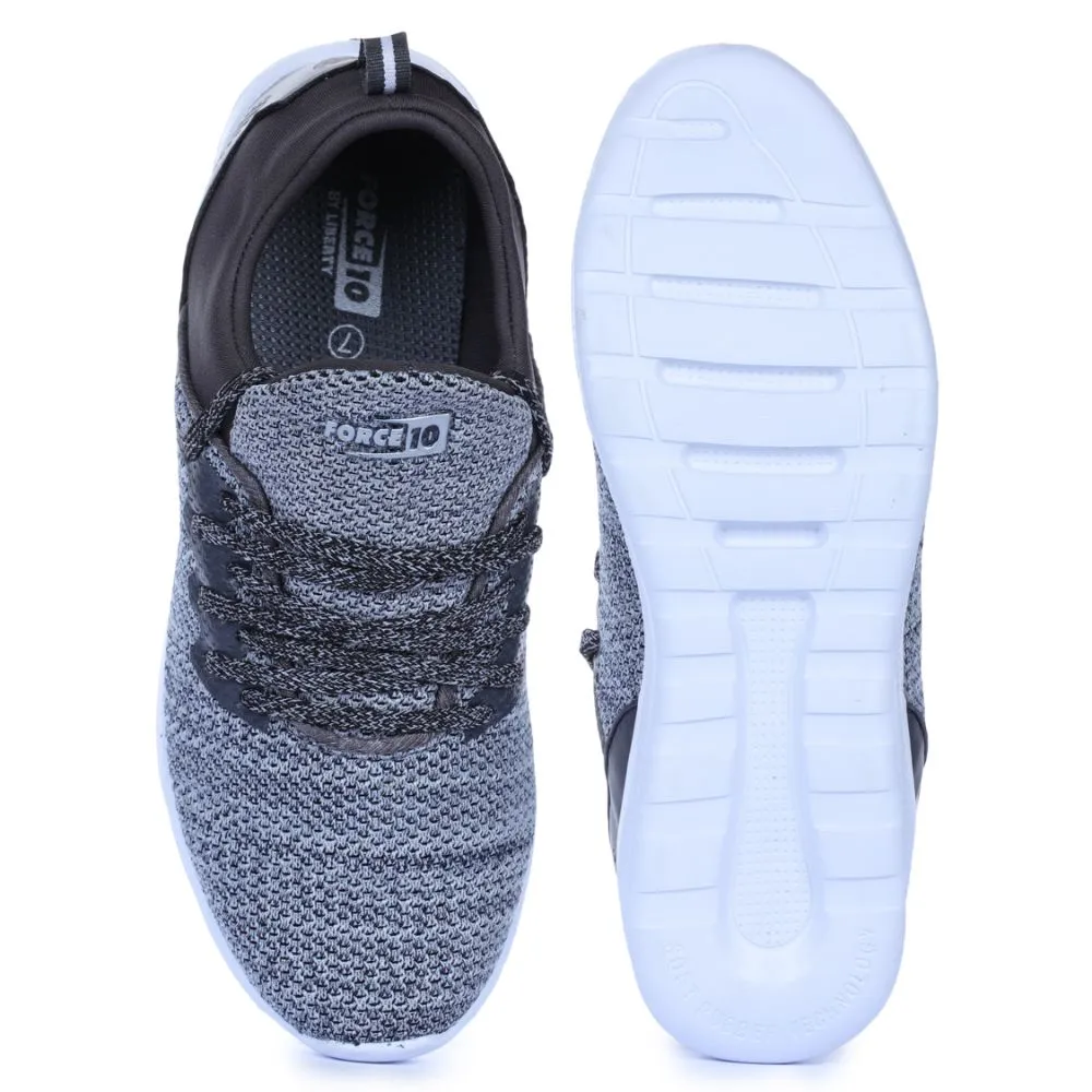 Force 10 By Liberty Men Sports Grey Running Shoes Adult - runner Quick Fit