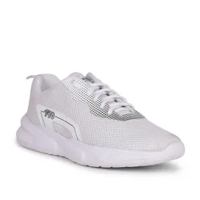 Force 10 By Liberty Men ZURIK-EB White Sports Lacing Shoes group running wear endurance - training shoes