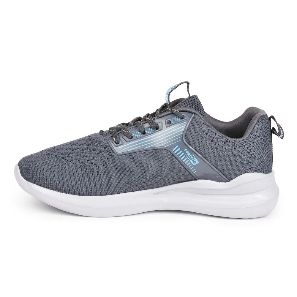 Force 10 Men Grey Sports Running Shoes(LEOPARD-01) synthetic material shoes
