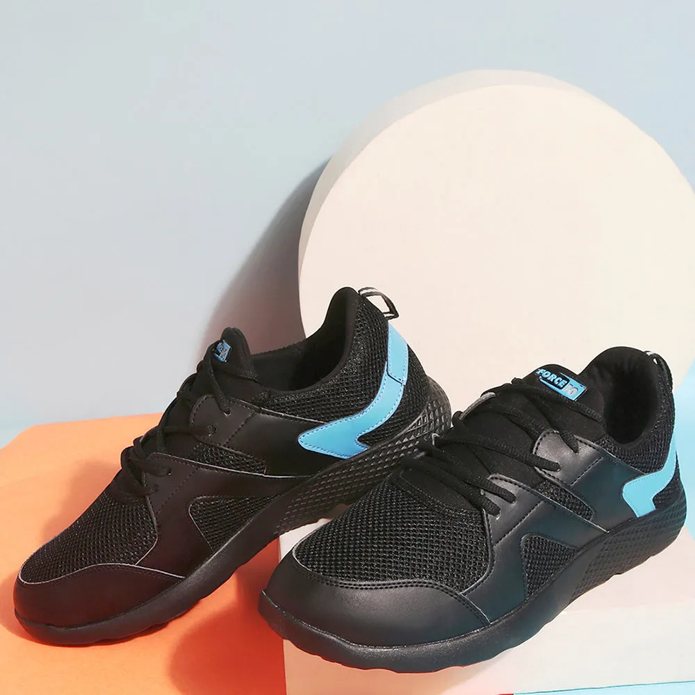Force 10 Men's Black Sports Lacing Hygroscopic Yarn Technology