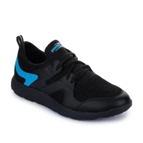 store - brand running gear Perforated Tongue Force 10 Men's Black Sports Lacing