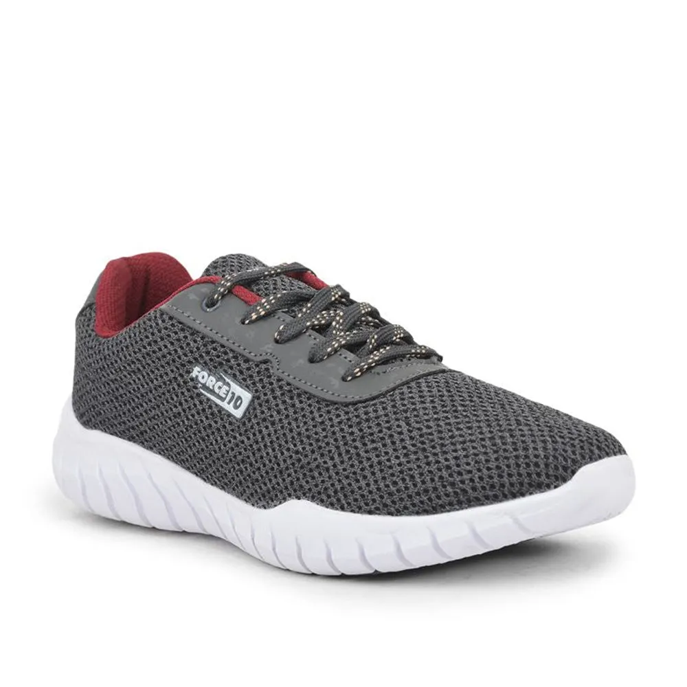 Force 10 Sports Lacing Shoes For Men (Grey) GARRICK-E By Liberty Contoured Footbed warm - up