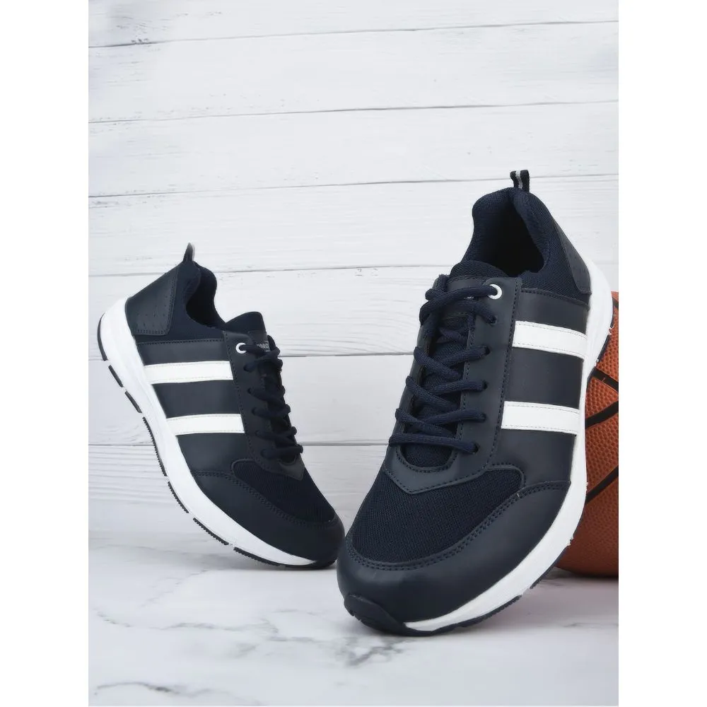 Dynamic Foot Lockdown Cushioned Heel Zone Force 10 Sports Lacing Shoes For Men (N.Blue) LB46-SNE By Liberty