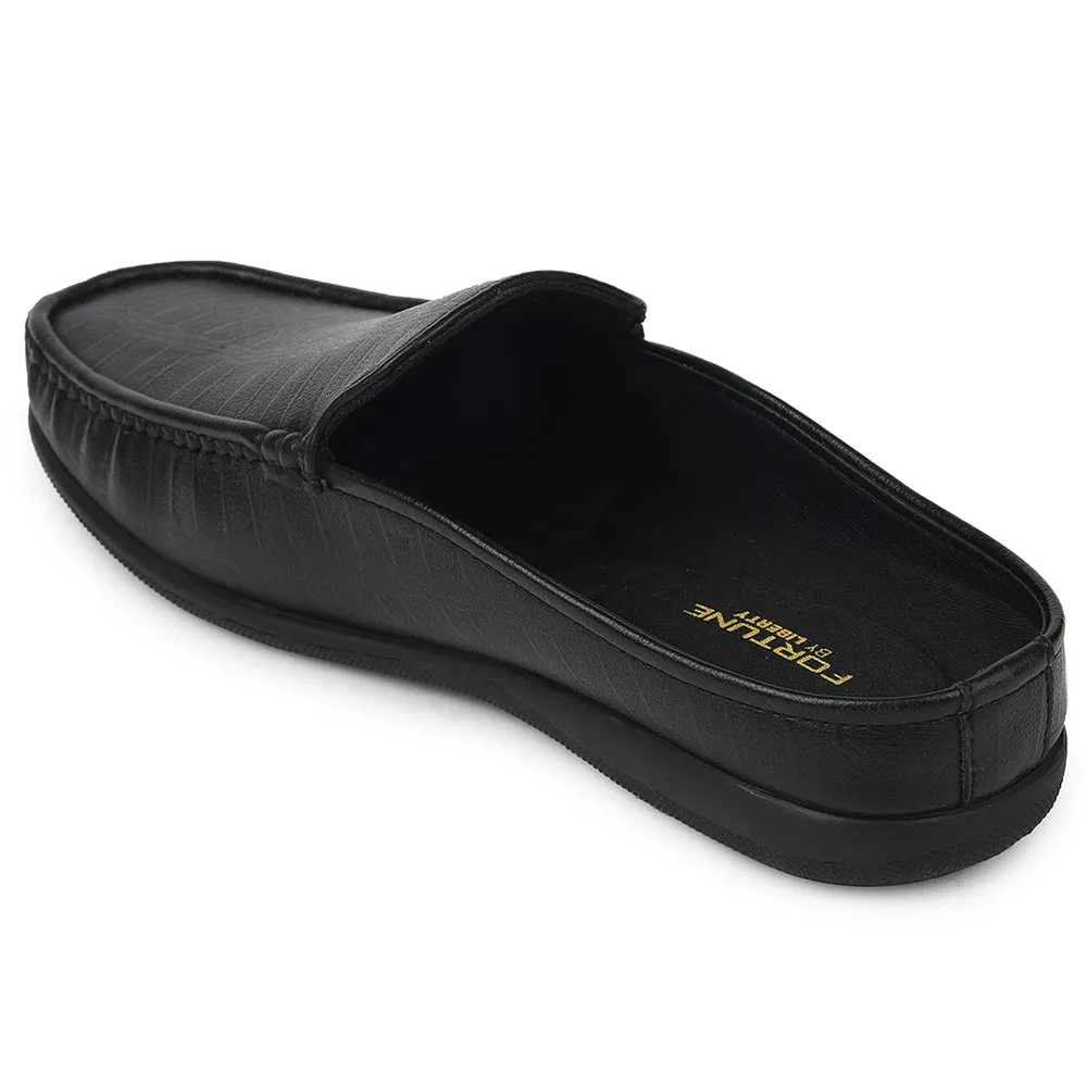 Fortune Black Casual Loafers For Mens VSL-6 By Liberty Subtle Class