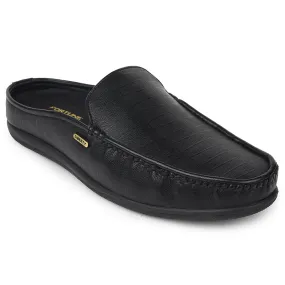 Fashionable Step Routine Fortune Black Casual Loafers For Mens VSL-6 By Liberty