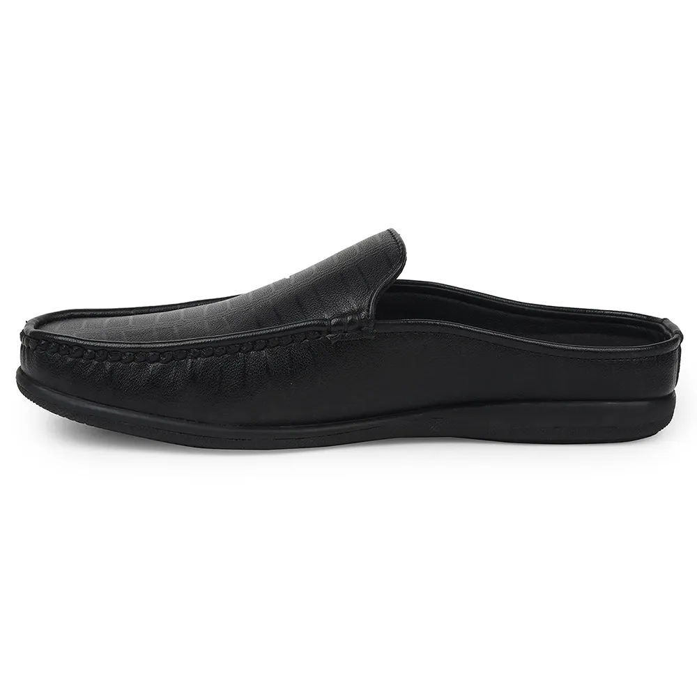 Relaxed Dress Fortune Black Casual Loafers For Mens VSL-6 By Liberty