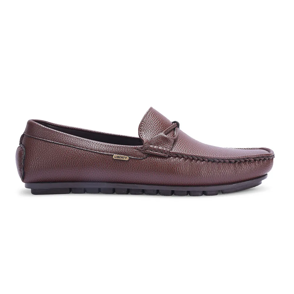 Fortune Brown Formal Loafers For Men AVL-5 By Liberty Versatile Shoes