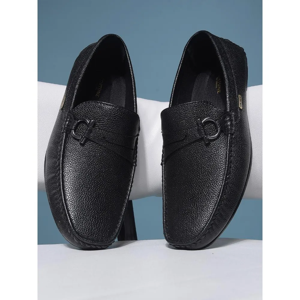 Fortune By Liberty Mens SME-2E Black Formal Loafers Air Mesh Bright tone