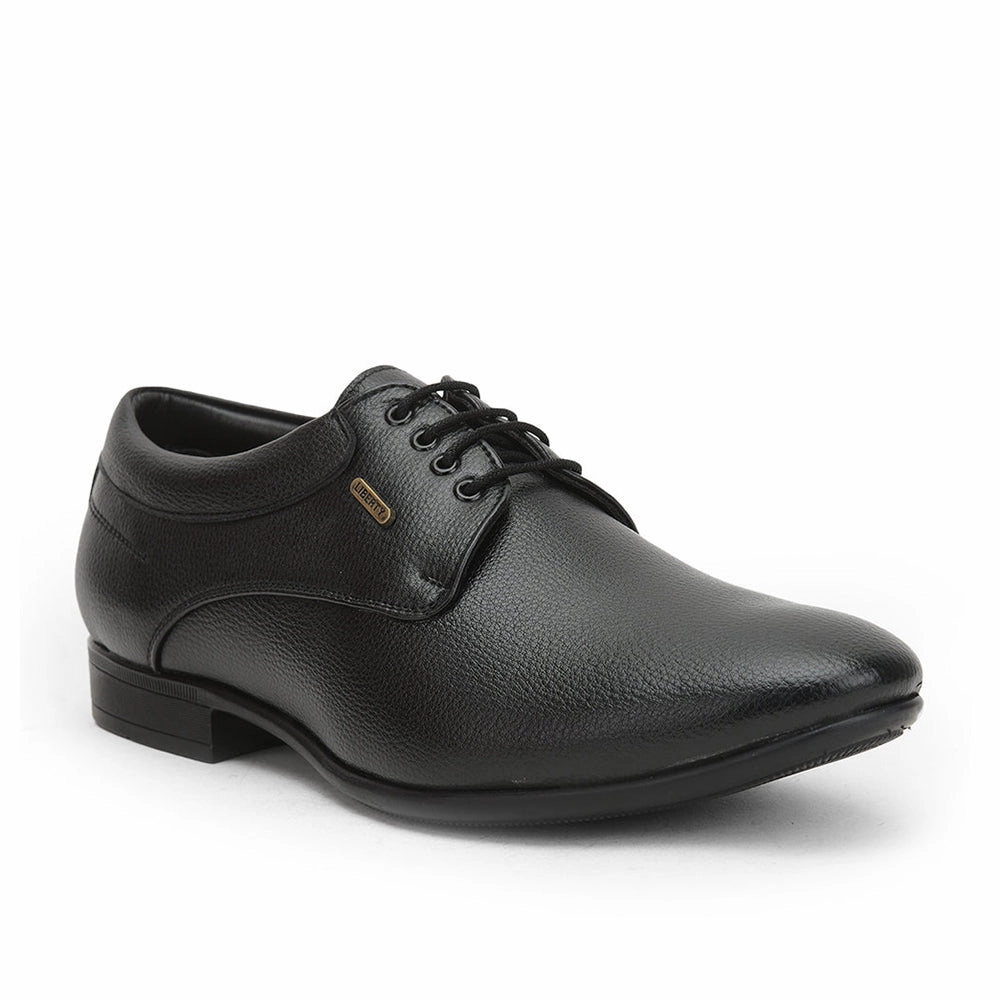 Breathable Lining Fortune (Black) Formal Lace Up Derby Shoes For Men HOL-110 By Liberty