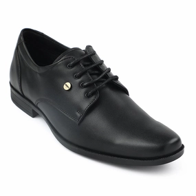 Sharp Silhouette Fortune Black Formal Lacing Derby Shoes For Men BENSTOCK1E By Liberty