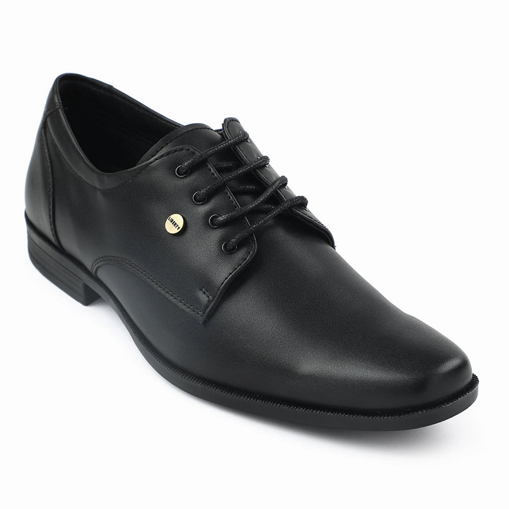 Sharp Silhouette Fortune Black Formal Lacing Derby Shoes For Men BENSTOCK1E By Liberty