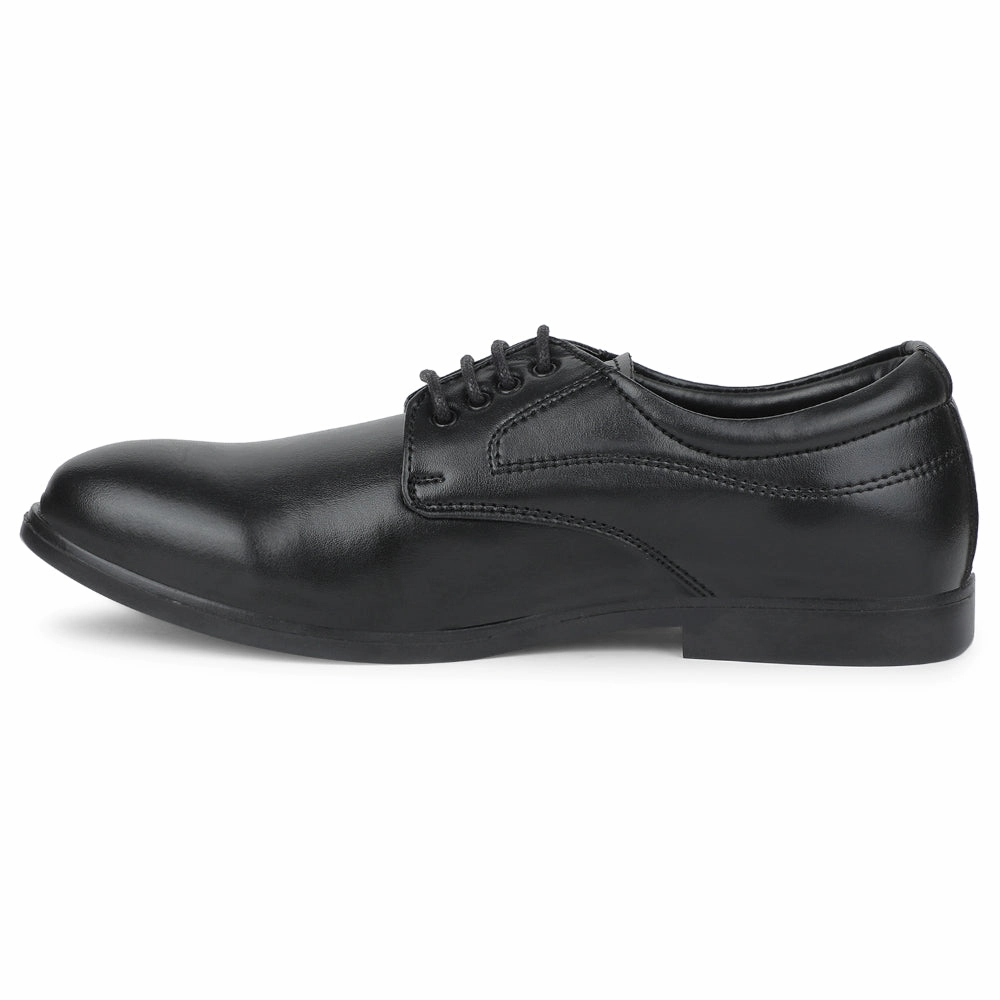 Weekend Walk Fortune Black Formal Lacing Derby Shoes For Men MAJESTIC-1 By Liberty