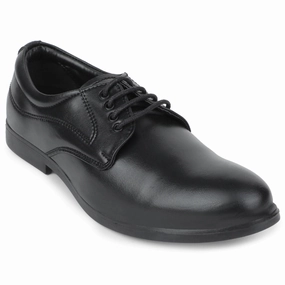 Stylish Comfort Fortune Black Formal Lacing Derby Shoes For Men MAJESTIC-1 By Liberty