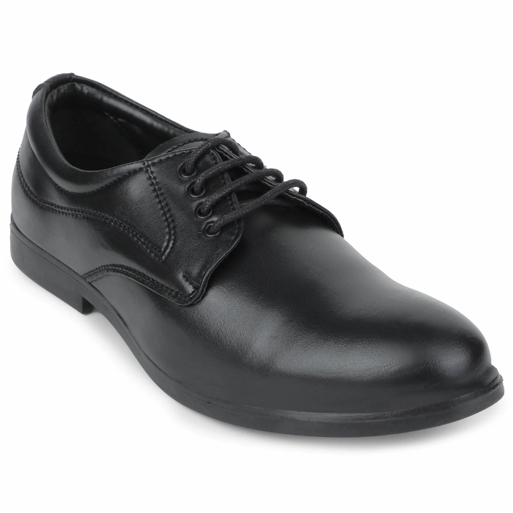 Stylish Comfort Fortune Black Formal Lacing Derby Shoes For Men MAJESTIC-1 By Liberty