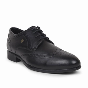 Seasonal Oxfords Textured Finish Business Travel Fortune Black Lacing Formal Oxford Shoes For Men BELGIUM01E By Liberty