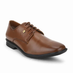 Fortune Brown Formal Lace Up Derby Shoes For Men LUCIO-201 By Liberty Elegant Dress Look Full Day
