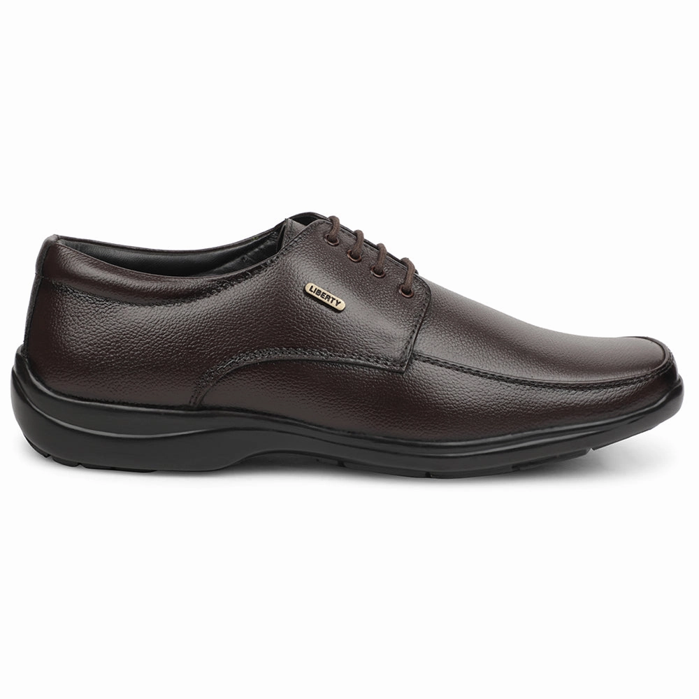 Urban Look Fortune Brown Formal Lacing Derby Shoes For Men REL-1 By Liberty