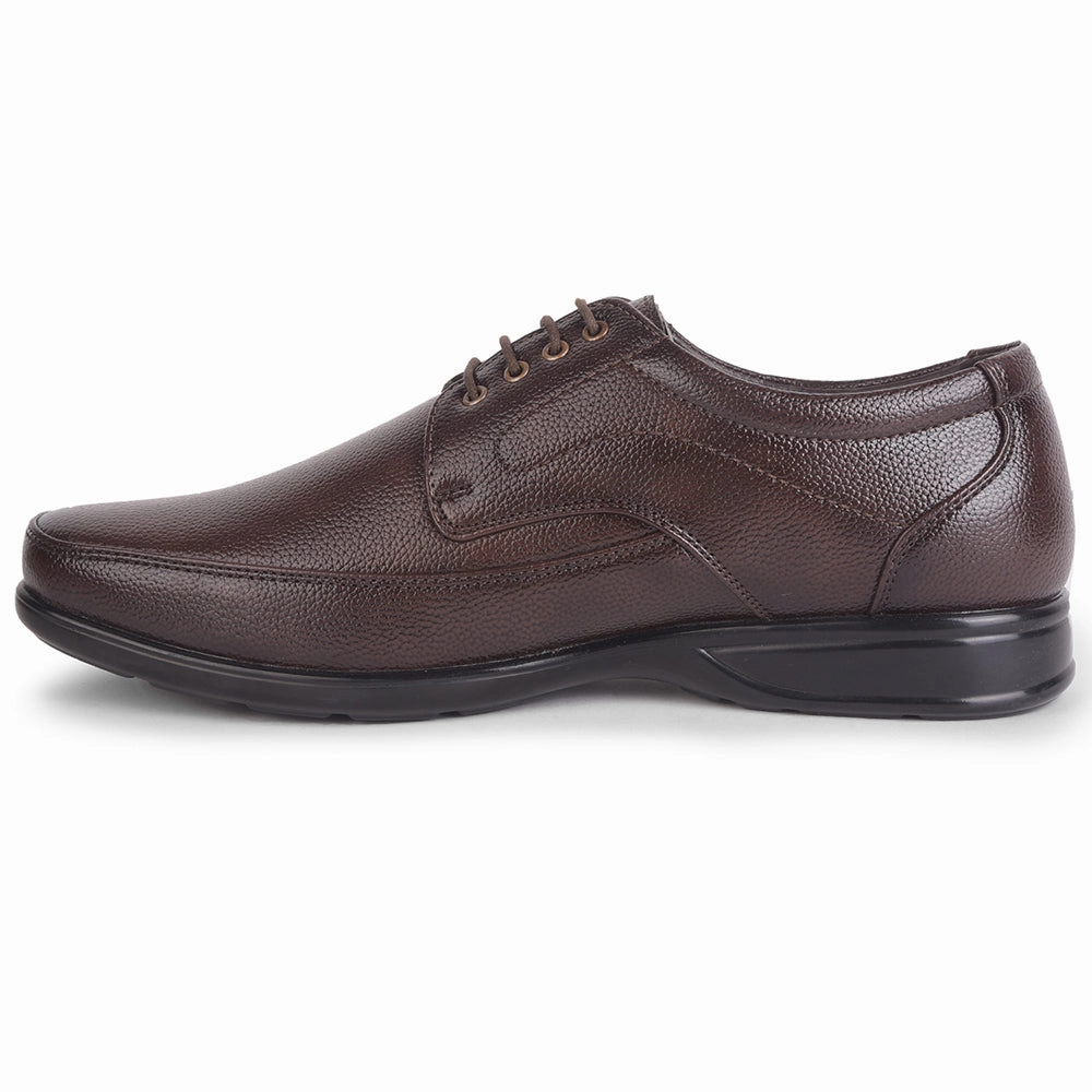Fortune Brown Lacing Formal Derby Shoes For Men HML-5E By Liberty Premium Business Appeal Breathable City Wear