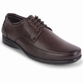 Utility Fit Fortune Brown Lacing Formal Derby Shoes For Men HML-5E By Liberty