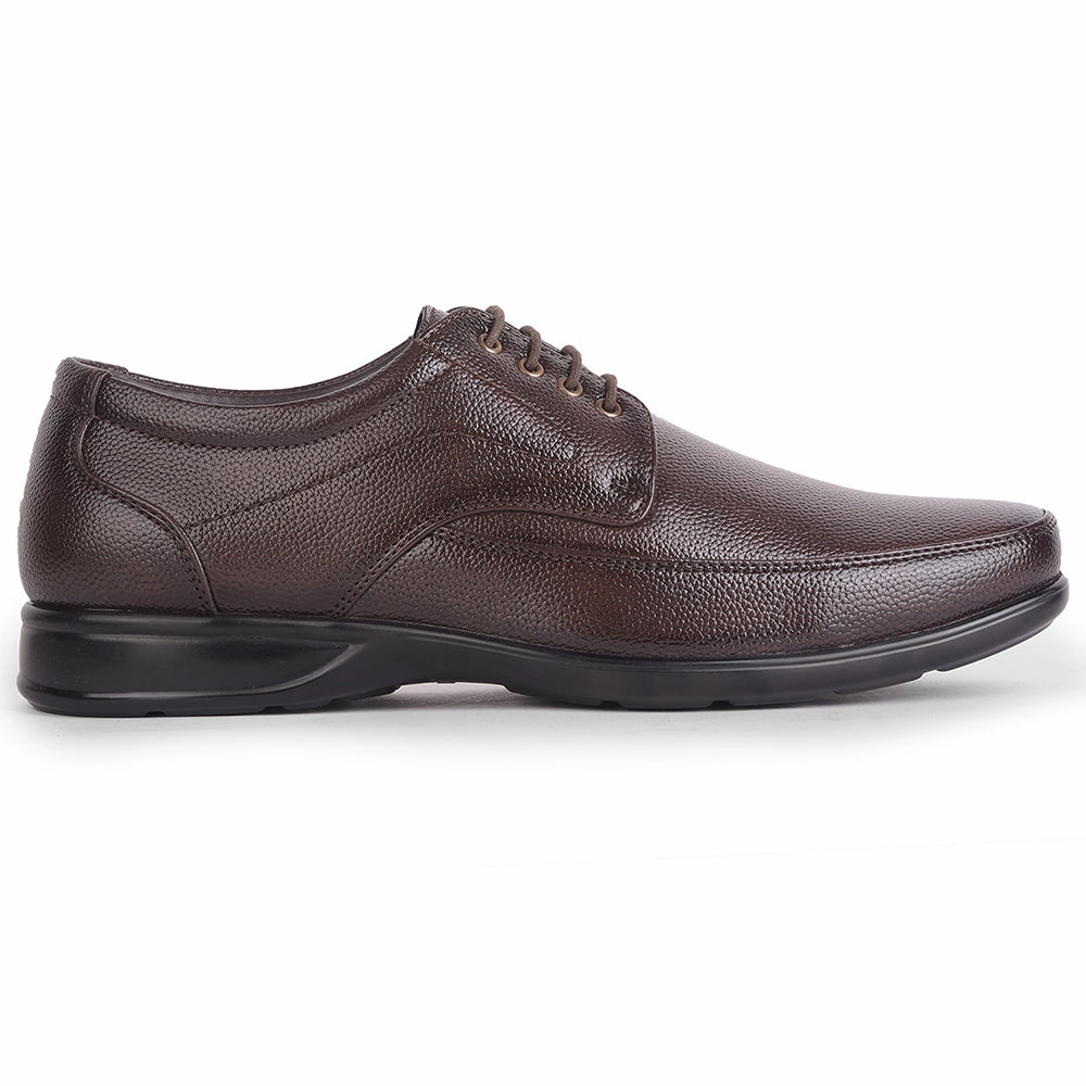 Fortune Brown Lacing Formal Derby Shoes For Men HML-5E By Liberty Neutral Accent Premium Timeless Fit