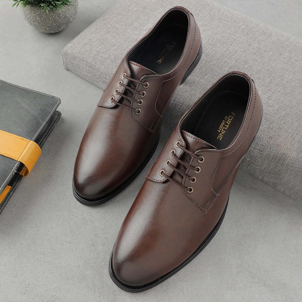 Fortune Brown Lacing Formal Oxford Shoes For Men HML-11E By Liberty Wedding Oxfords