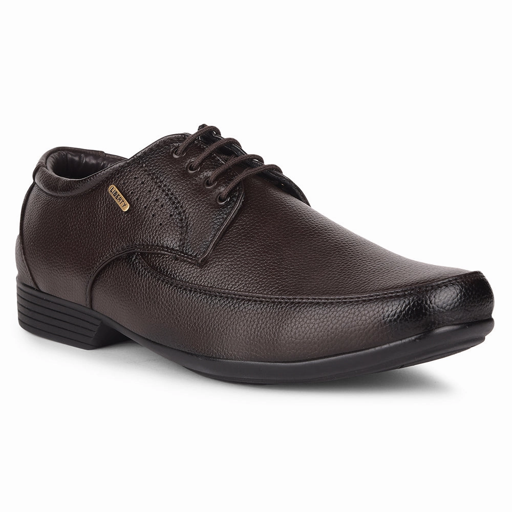 Shock Absorbing Fortune By Liberty HIL-10 Formal Derby Shoes For Men - Brown