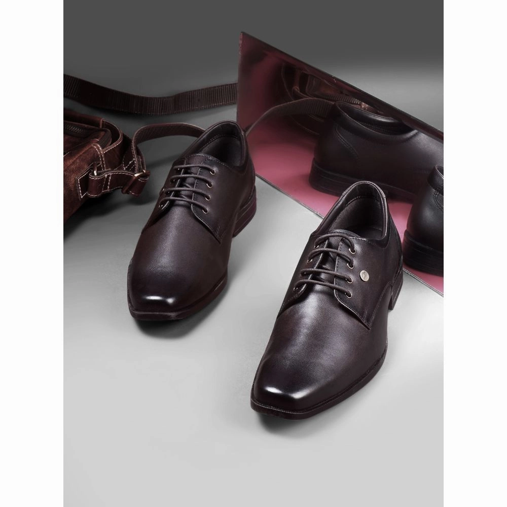 Stylish Slip On Sleek Walk Fortune By Liberty Men LB31-01E Brown Formal Lacing Shoes