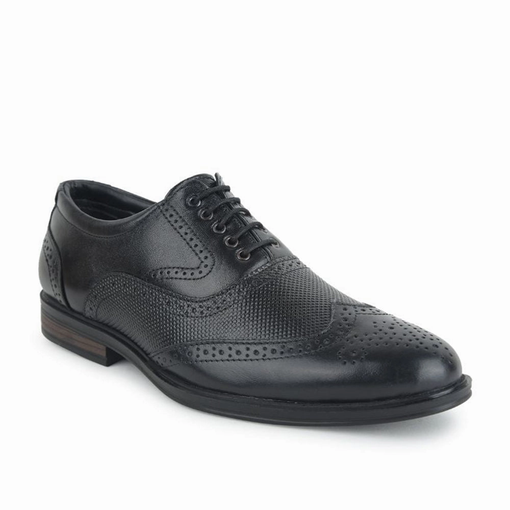 Leather Casual Office Casual Fortune Formal Black Lacing Brogue Shoes For Men HOL-125E By Liberty