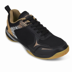 FREEDOM Black Sports Non-Marking Paddle/Pickleball & Badminton Shoes For Men PLUTO-1 By Liberty Retro design