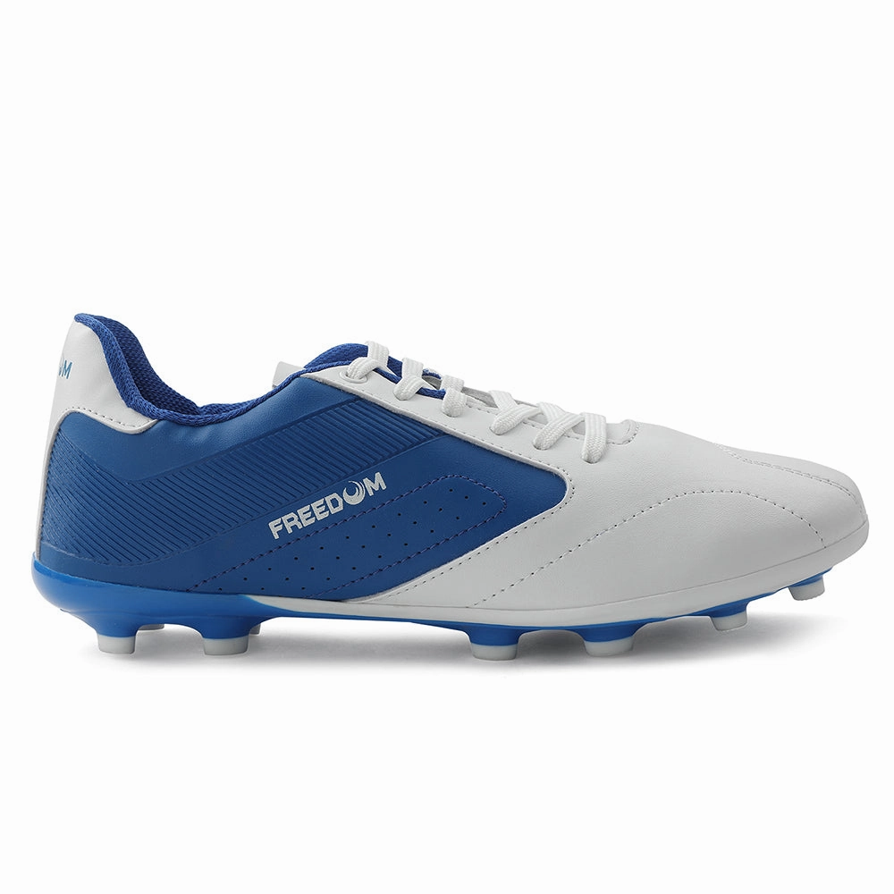 Comfortable ankle Freedom White Sports Lacing Football Shoes For Men HUFF By Liberty