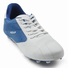 Freedom White Sports Lacing Football Shoes For Men HUFF By Liberty Weekend Game Pitch Grip
