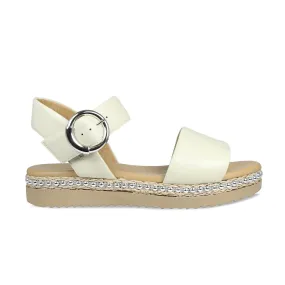 Weekday Style All Gender Fit Walker: Cream Leather