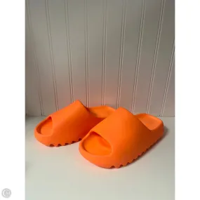 Anti Slip Sole Midsole Support Sandals Luxury Designer By Yeezy In Orange, Size: 5