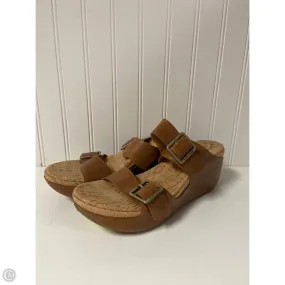 Work Break Sandals Heels Platform By Korks In Tan, Size: 10